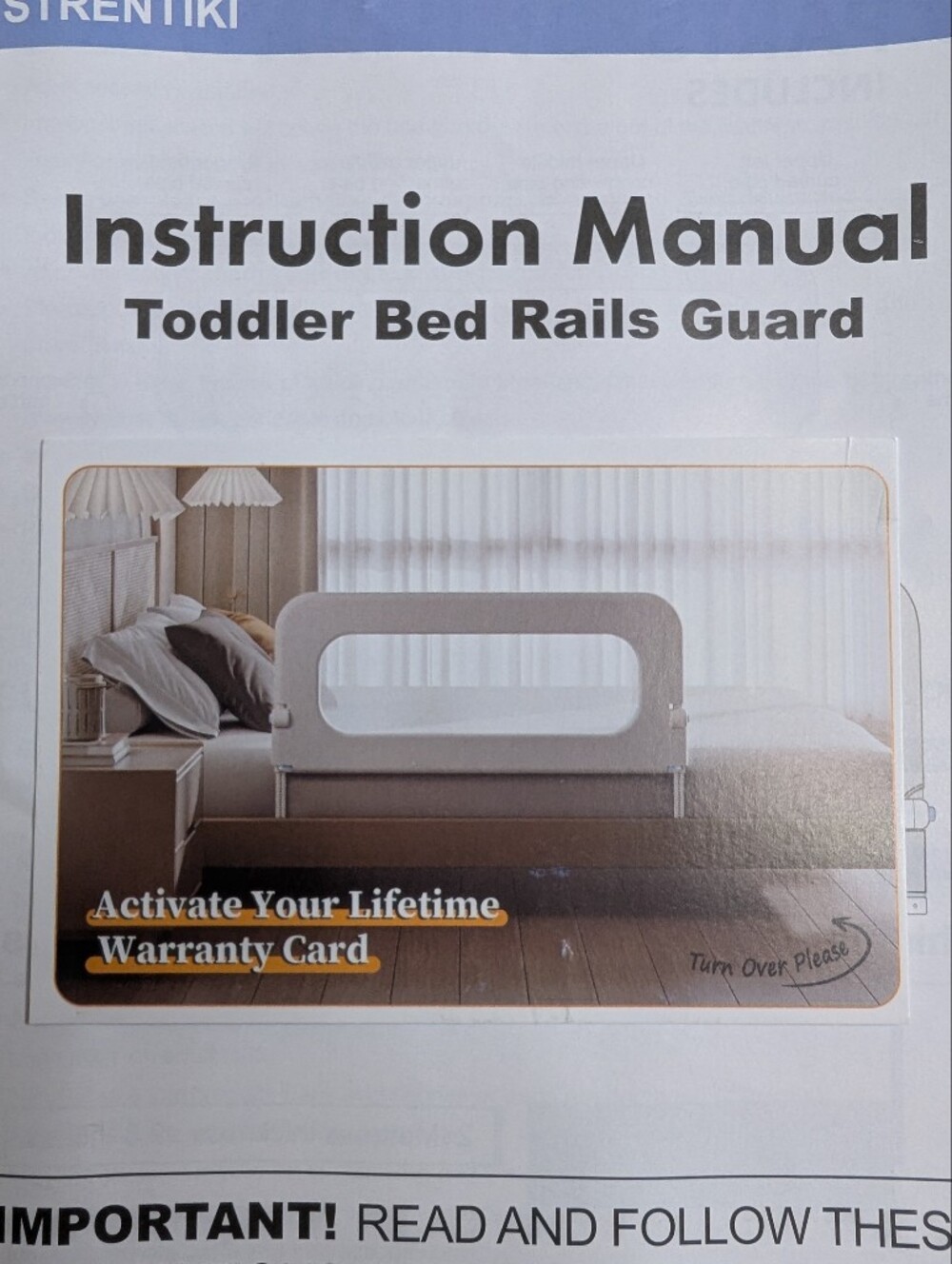 Toddler Bed Rail Guard in White - Home Bedding